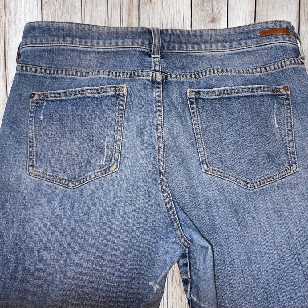 Anthropologie Pilcro & The Letterpress Slim Boyfriend Blue Denim Jeans 31 Tall - Picture 5 of 10